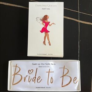 Bride to Be Sash and Party Veil Set